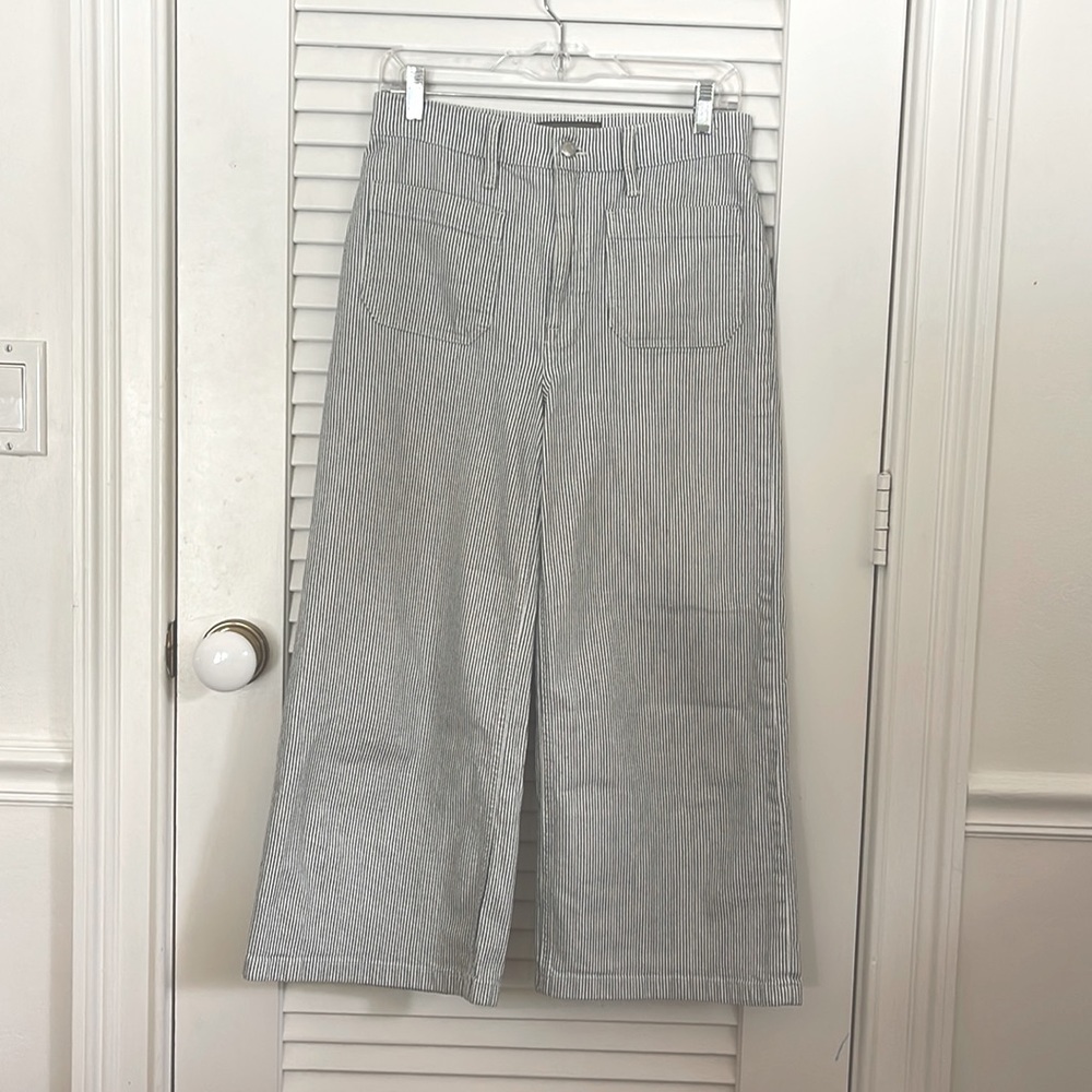 J.Crew Point Sur wide leg pinstripe pants